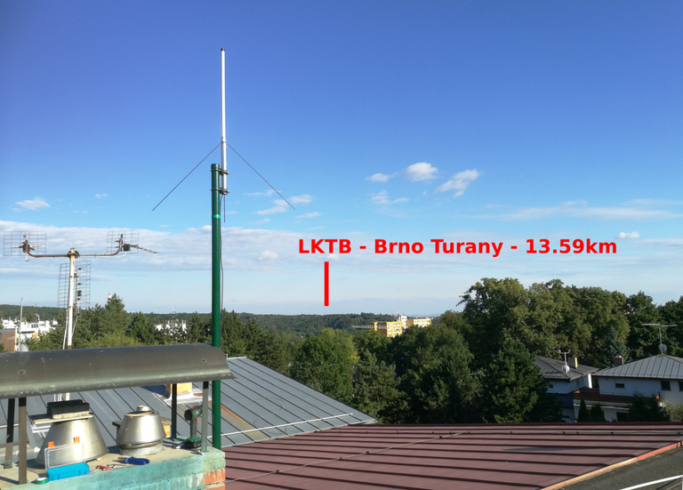 Photo of antenna mounting for LKTB (Brno - Turany, CZ)